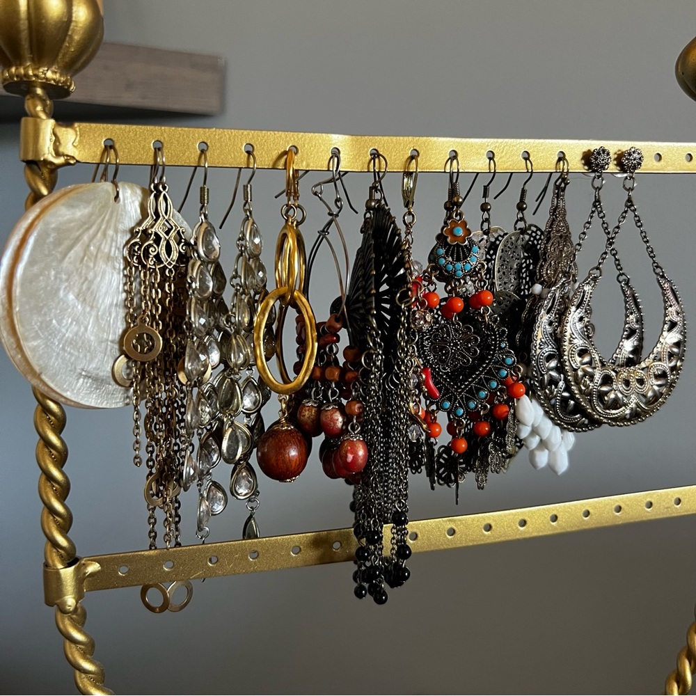 Assorted Gold Statement Earrings - image 3